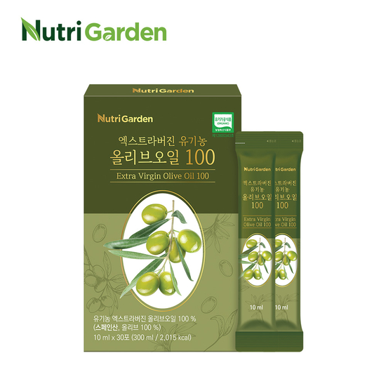 NutriGarden 엑스트라버진 유기농 올리브오일 100 10mg x 30포