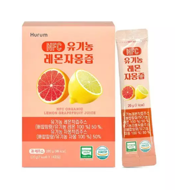 휴럼 NFC 유기농 레몬자몽즙 20g x 14포
