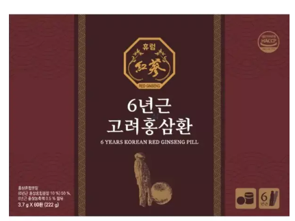 휴럼 6년근 고려홍삼환 3.7g x 60환